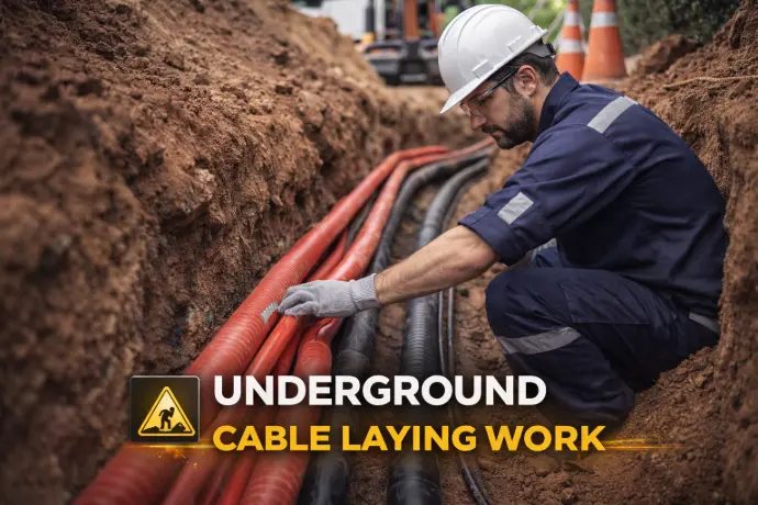 Underground Cable Laying Work