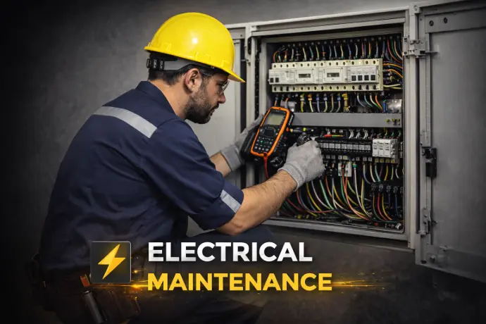 Electrical Maintenance Electrical maintenance is essential for ensuring the safe, reliable, and efficient operation of electrical systems. Regular maintenance helps prevent unexpected breakdowns, power failures, equipment damage, and electrical hazards such as shocks and fires.